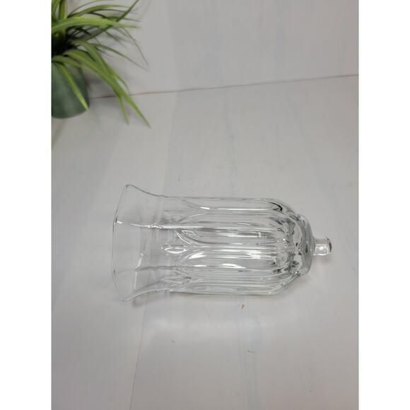 Vintage 8 Paneled Votive Cup Pegged Candle Holder, Large Astoria Clear Glass - Picture 4 of 4